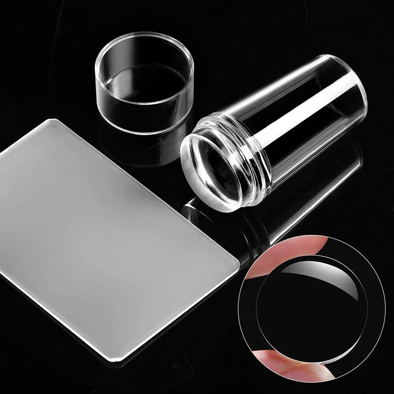 Transparent Nail Stamper & Scraper – Perfect DIY Nail Art