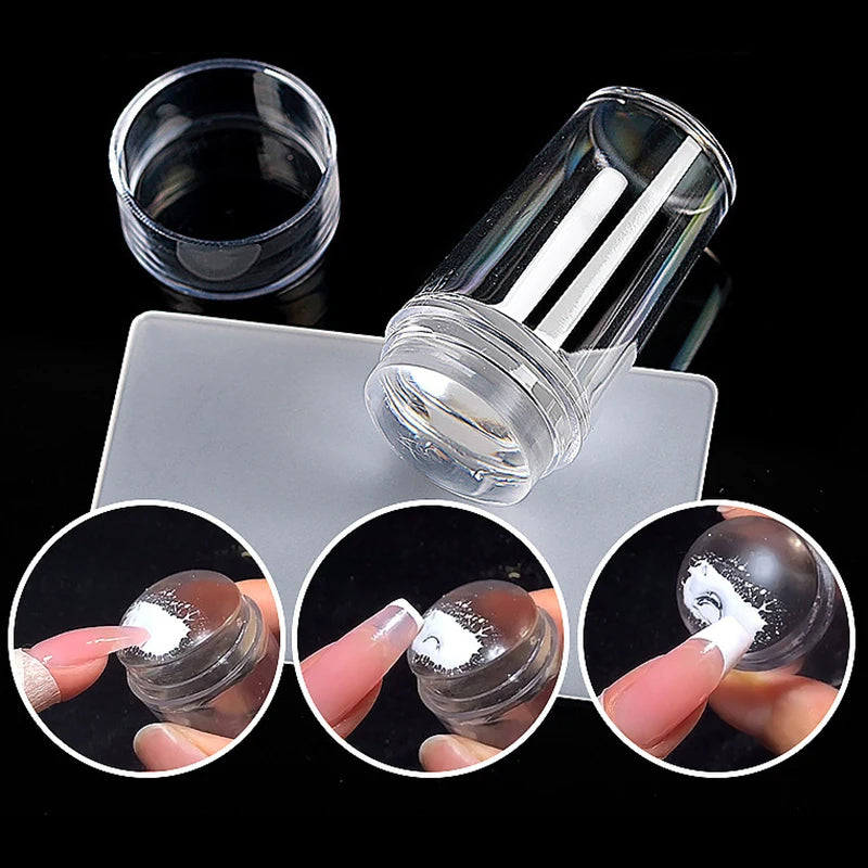 Transparent Nail Stamper & Scraper – Perfect DIY Nail Art