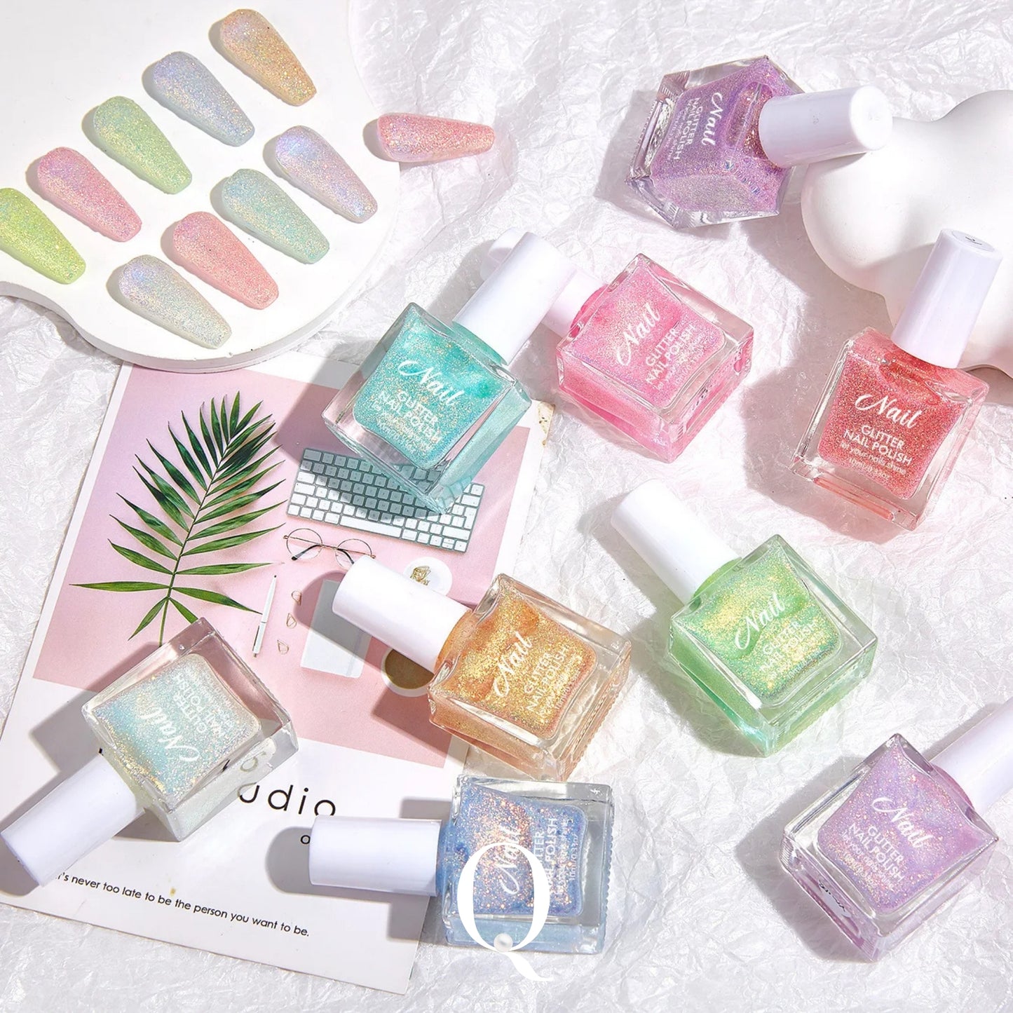 Glow-in-the-Dark Glitter Nail Polish – 12 Dazzling Shades for Day & Night Magic