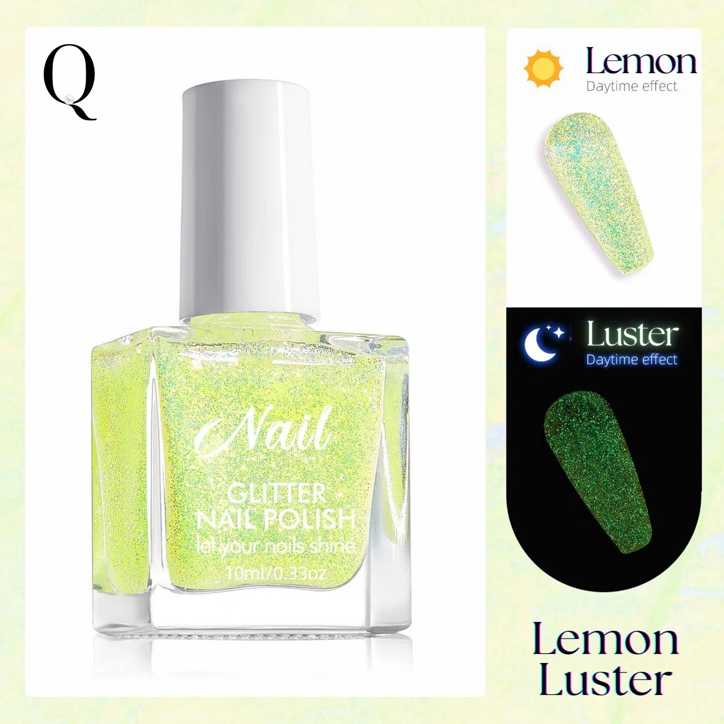 Glow-in-the-Dark Glitter Nail Polish – 12 Dazzling Shades for Day & Night Magic