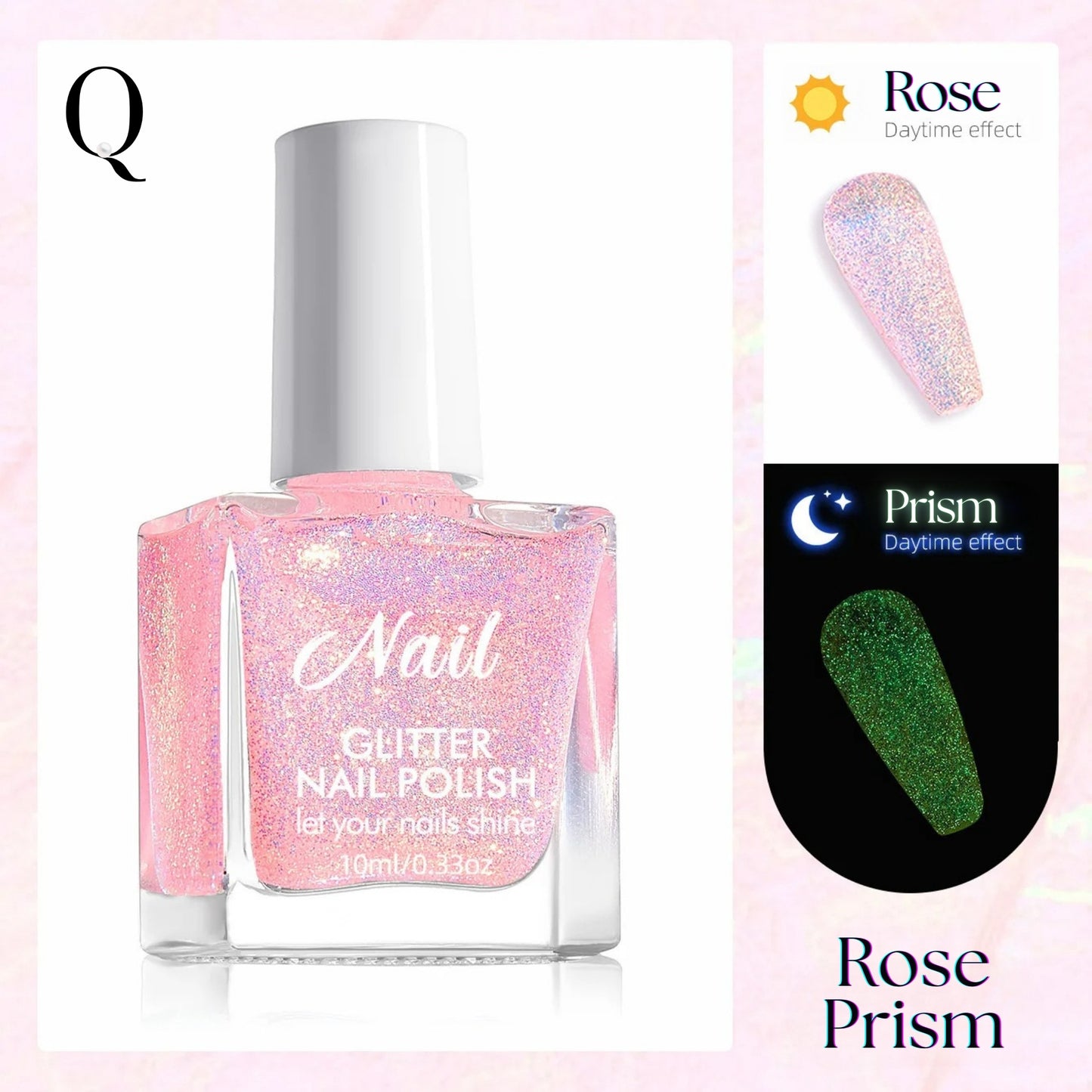 Glow-in-the-Dark Glitter Nail Polish – 12 Dazzling Shades for Day & Night Magic