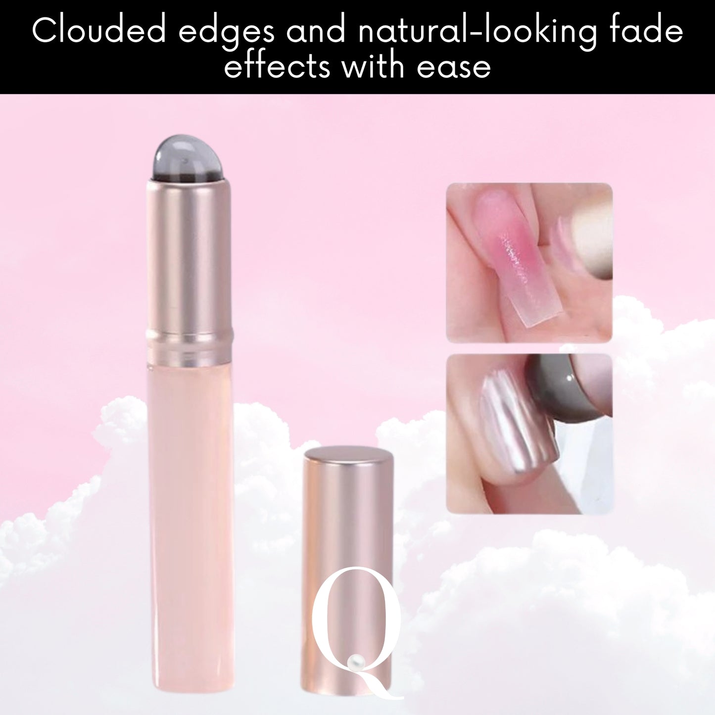 Mini Silicone Blending Brush – Pink & Grey Tips