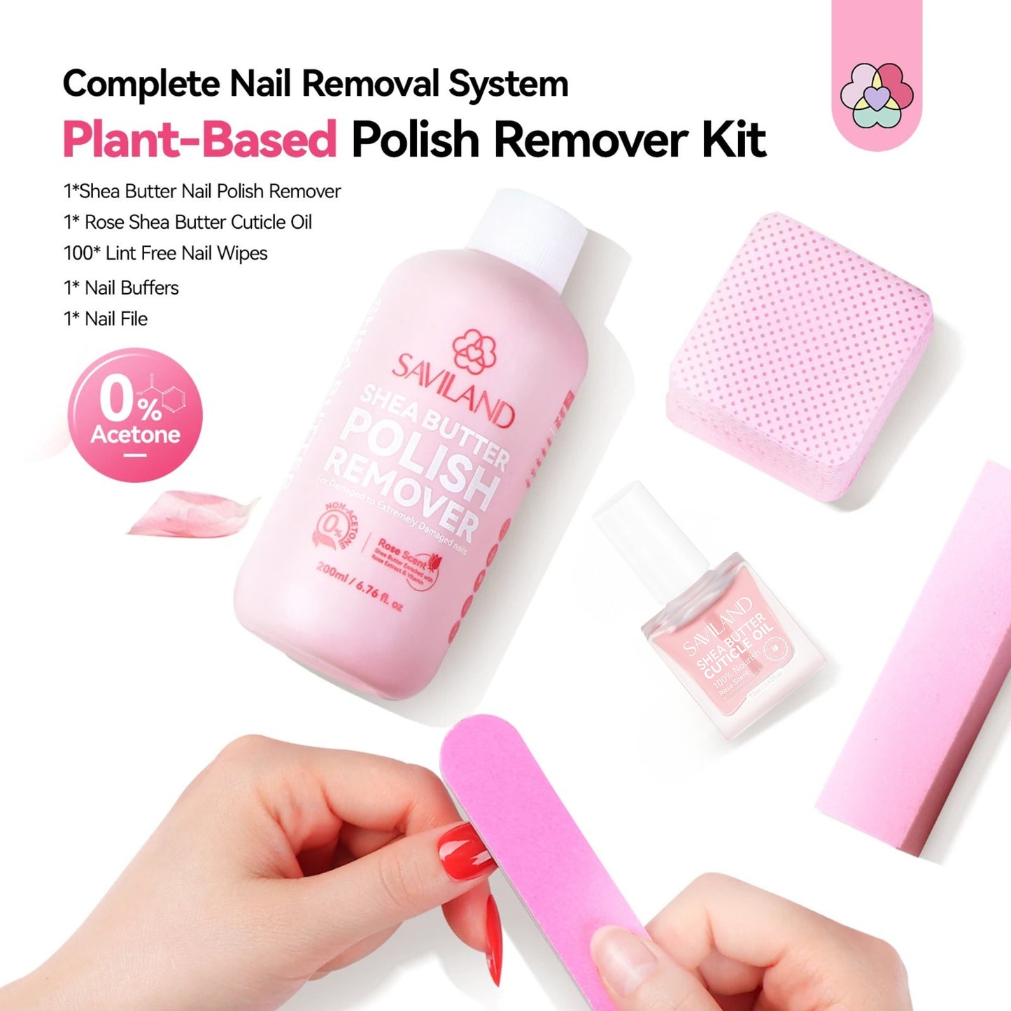 Plant-Based Nail Polish Remover Kit 🌸