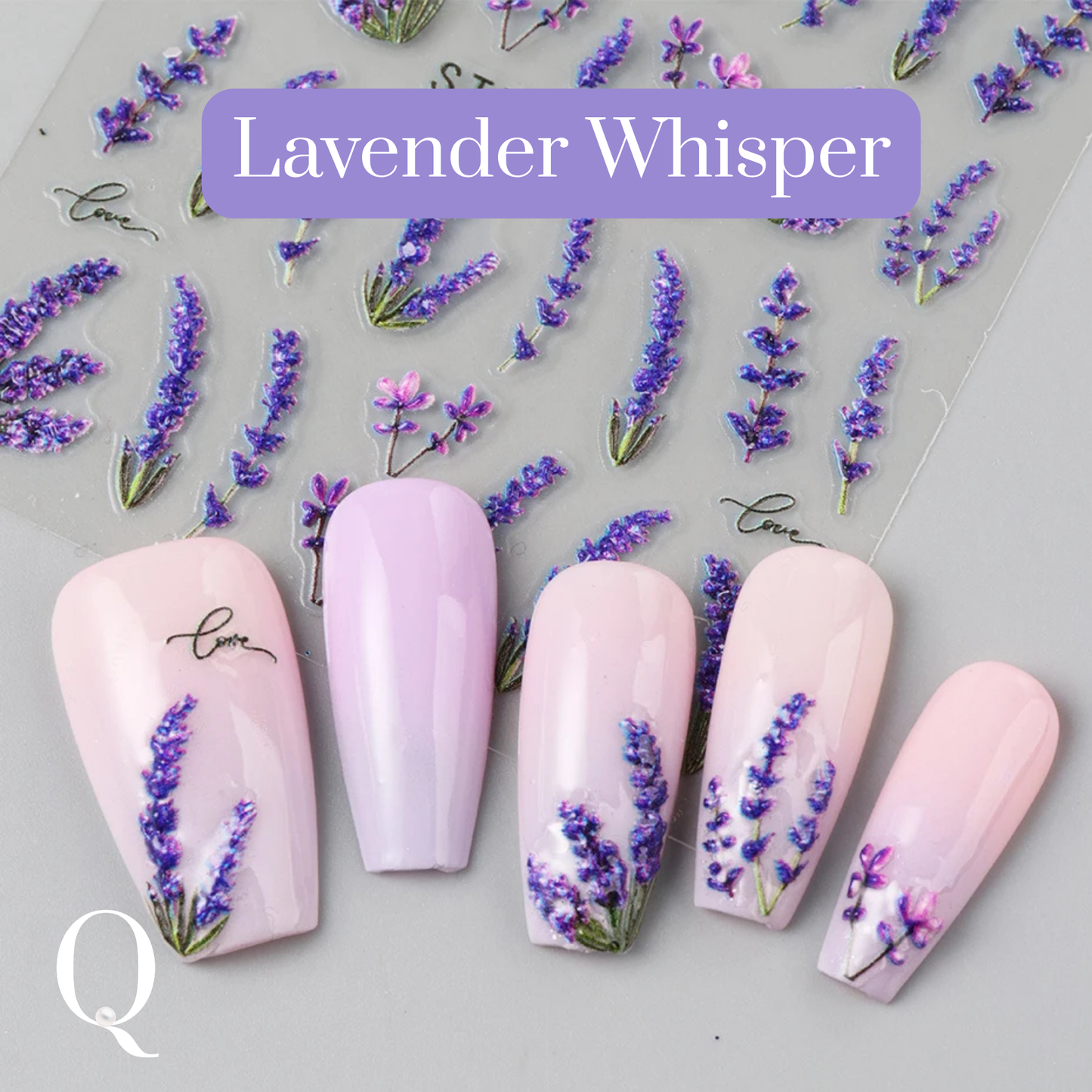 Lavender Whisper 3D Nail Stickers