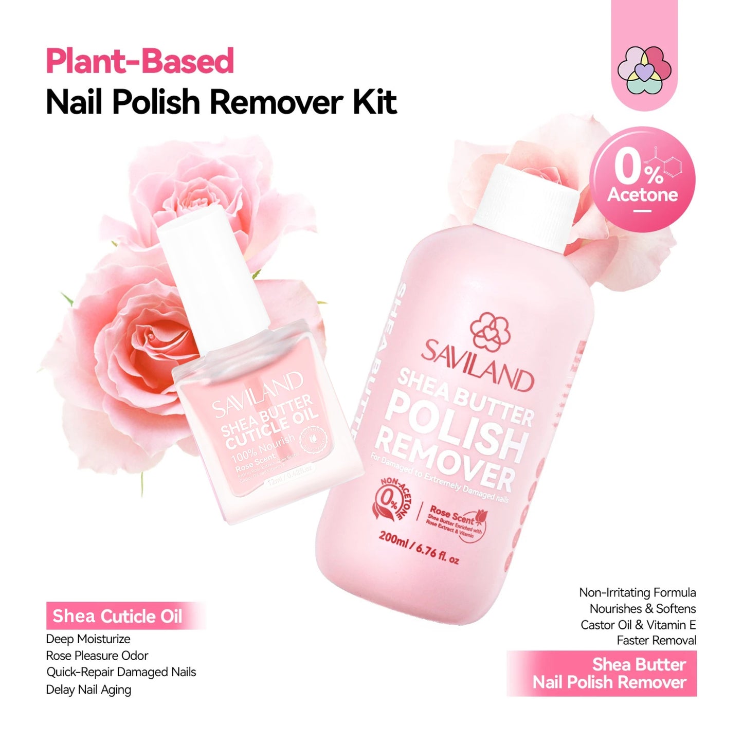 Plant-Based Nail Polish Remover Kit 🌸