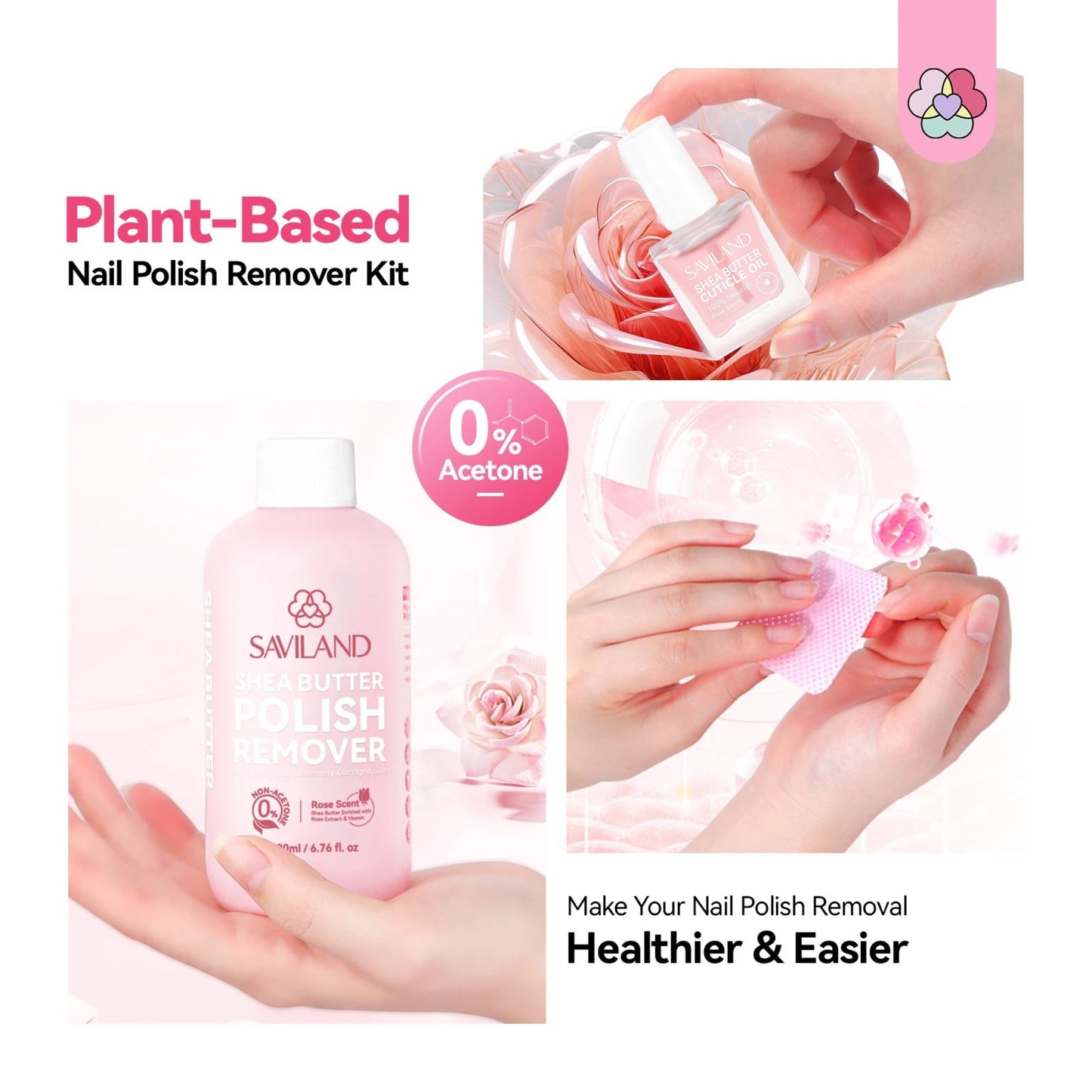 Plant-Based Nail Polish Remover Kit 🌸