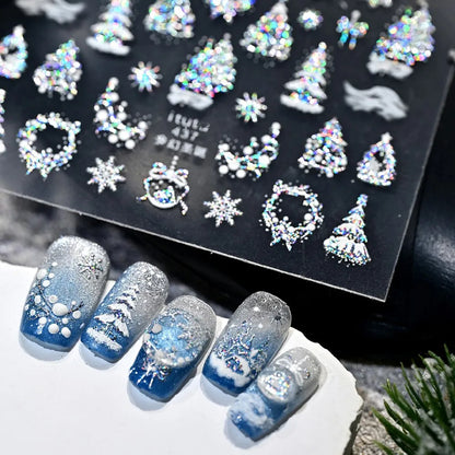 Enchanted Winter Tale — 3D Christmas Nail Stickers