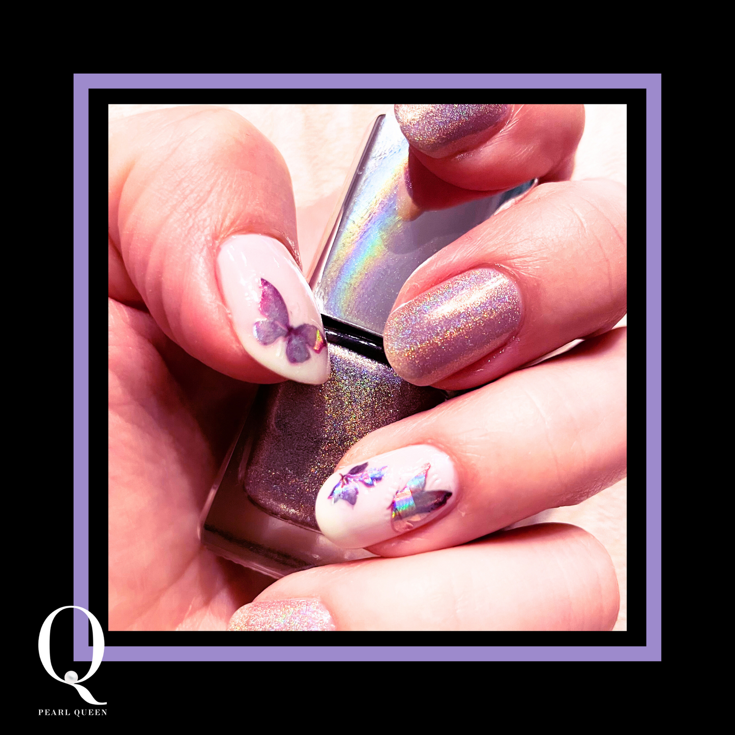 Holographic Butterfly Bliss Nail Stickers 🦋✨