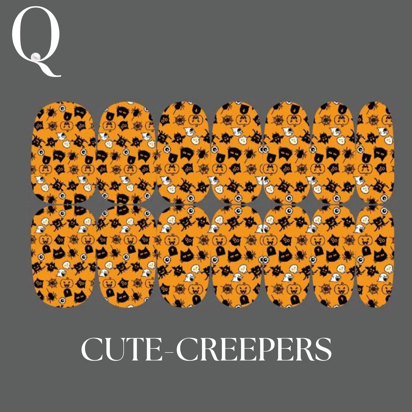 🎃 Everyday Spooky – 🎈Playful & Cute Full Nail Stickers Set