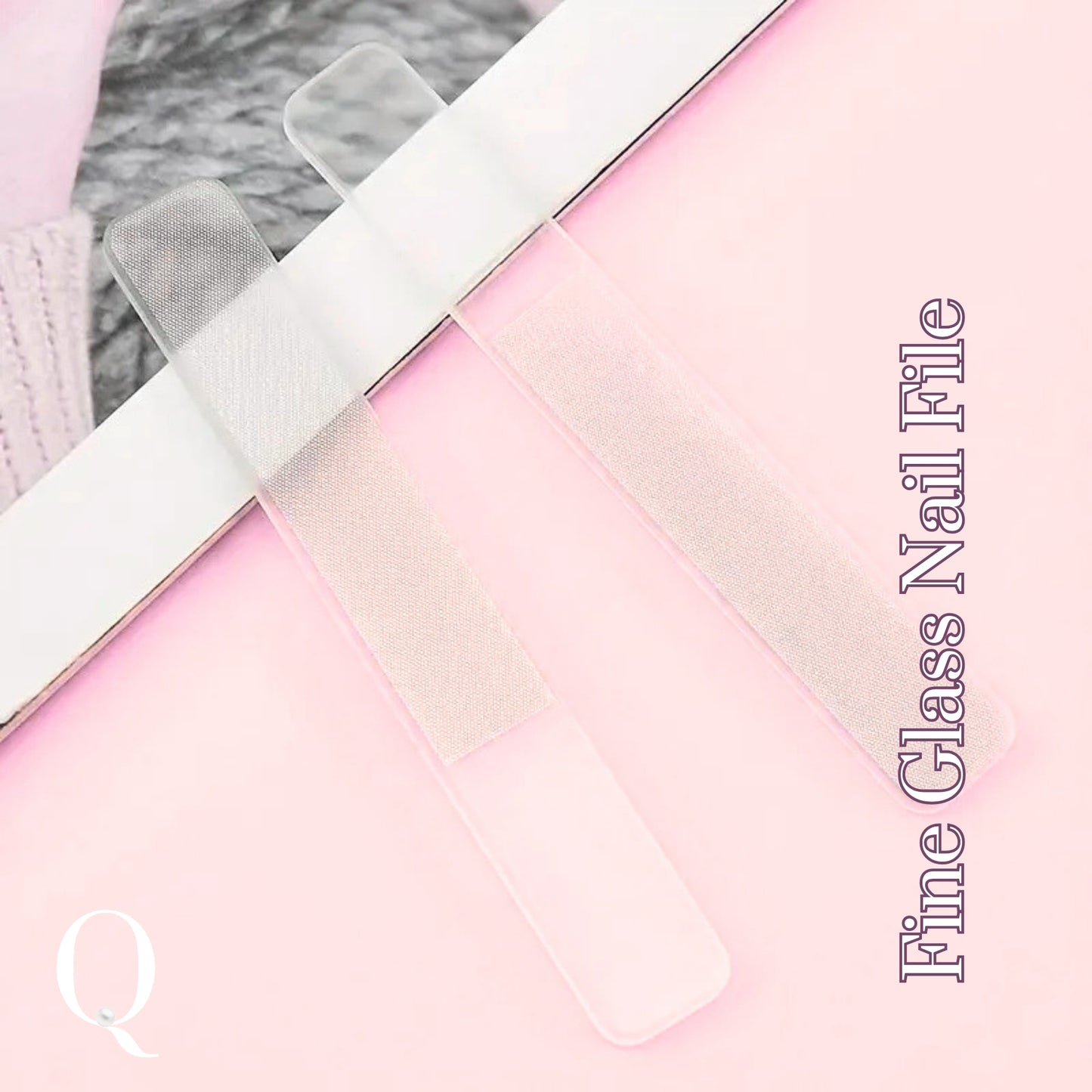 Glass Nail File in Protective Keychain Case