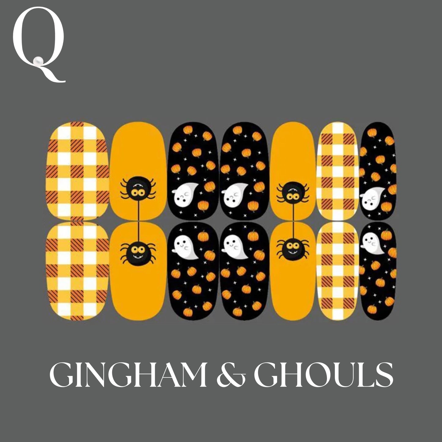 🎃 Everyday Spooky – 🎈Playful & Cute Full Nail Stickers Set