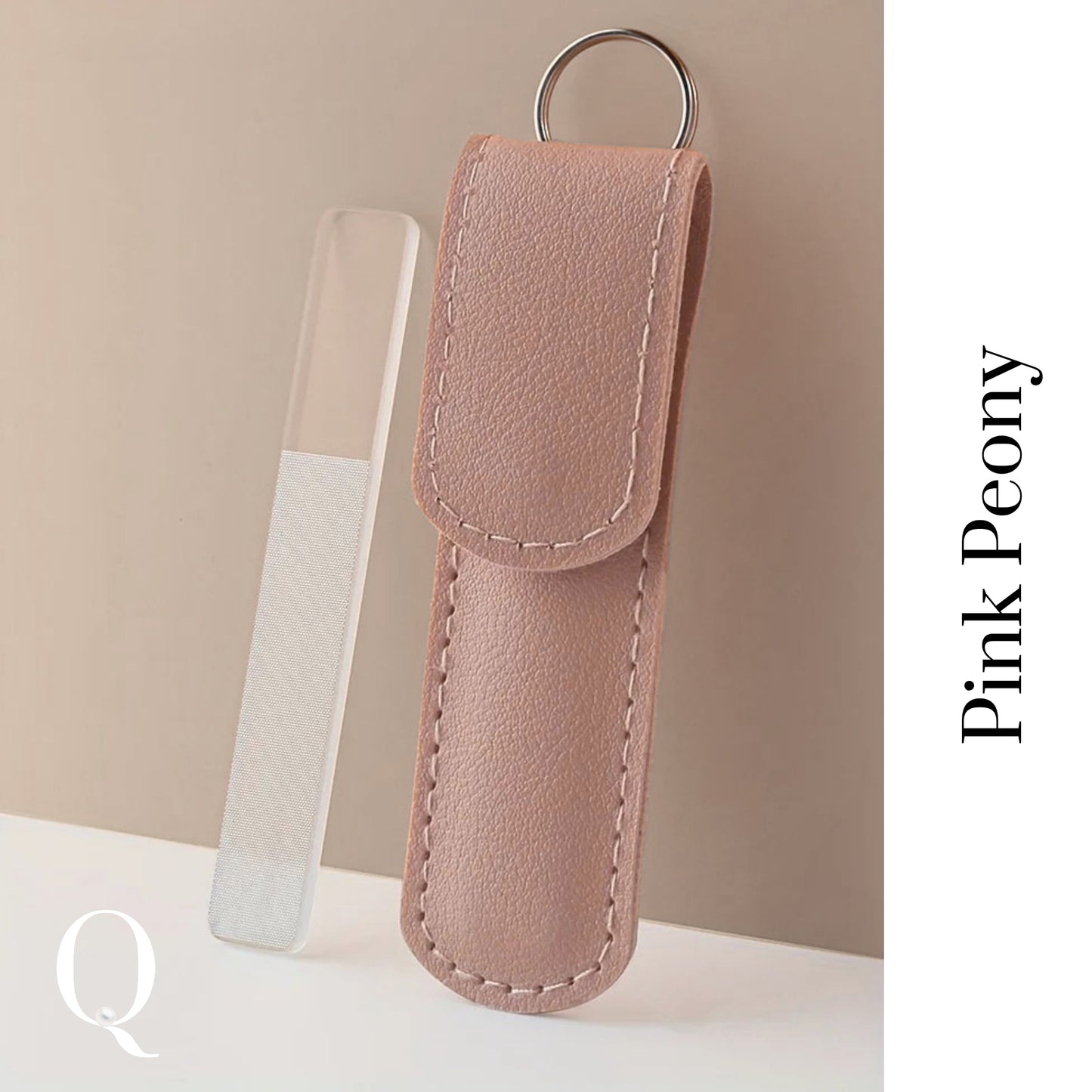 Glass Nail File in Protective Keychain Case