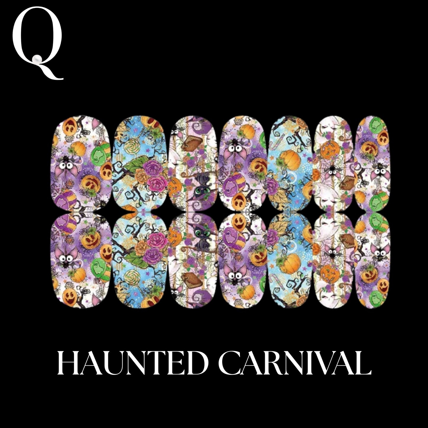 🎃 Everyday Spooky – 🎈Playful & Cute Full Nail Stickers Set
