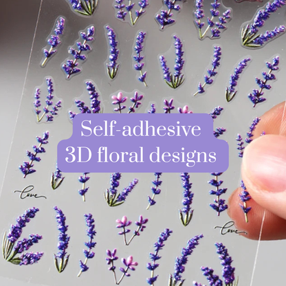 Lavender Whisper 3D Nail Stickers