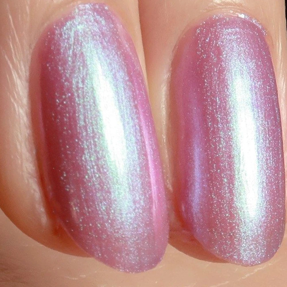 Pink Aurora Chrome Nail Polish