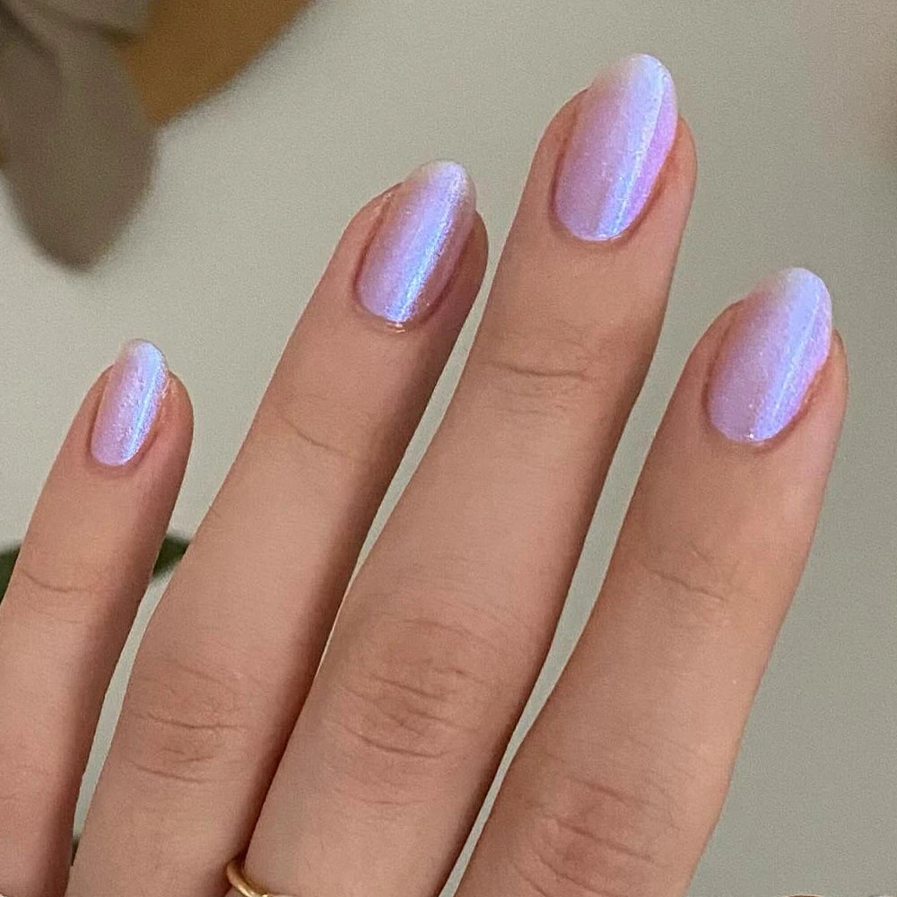 Pink Aurora Chrome Nail Polish