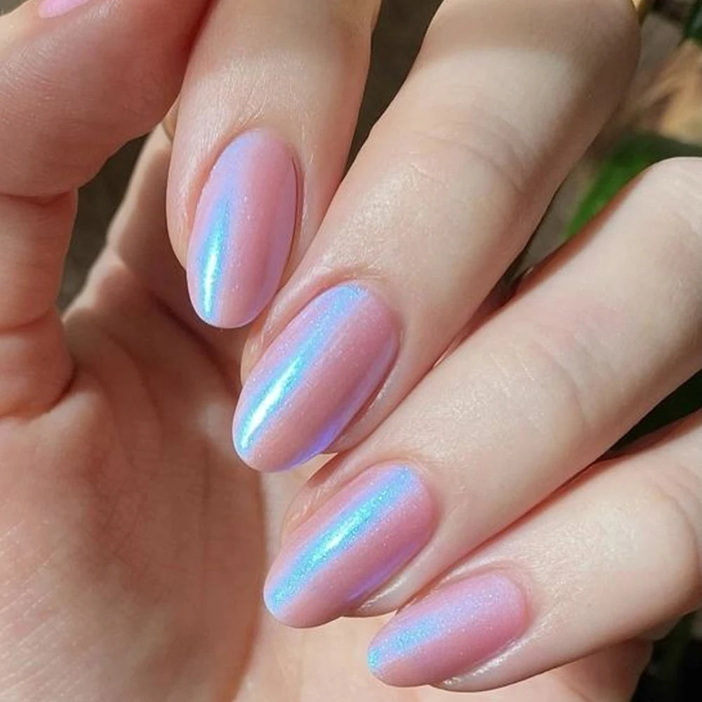 Pink Aurora Chrome Nail Polish