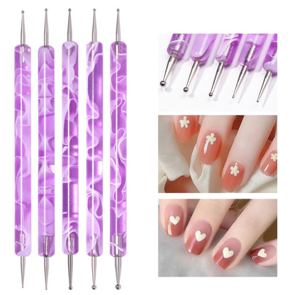 Nail Art Dotting Tools – Create Beautiful Nail Art with Precision and Ease (5 pieces)