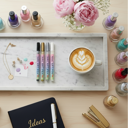 Water‑Based Pens (Set of 4 Colors) for Effortless Nail Designs 0.7 mm Pen Manicure Tool