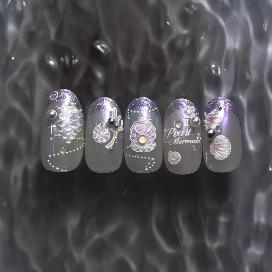 Mermaid Treasure Iridescent 5D Nail Stickers