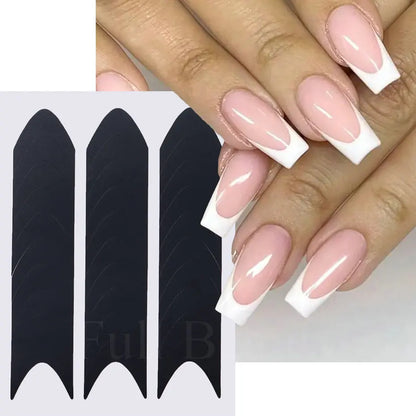 French Tips Nail Stickers – Effortless Elegance for a Classic French Manicure (6 pieces/Set)