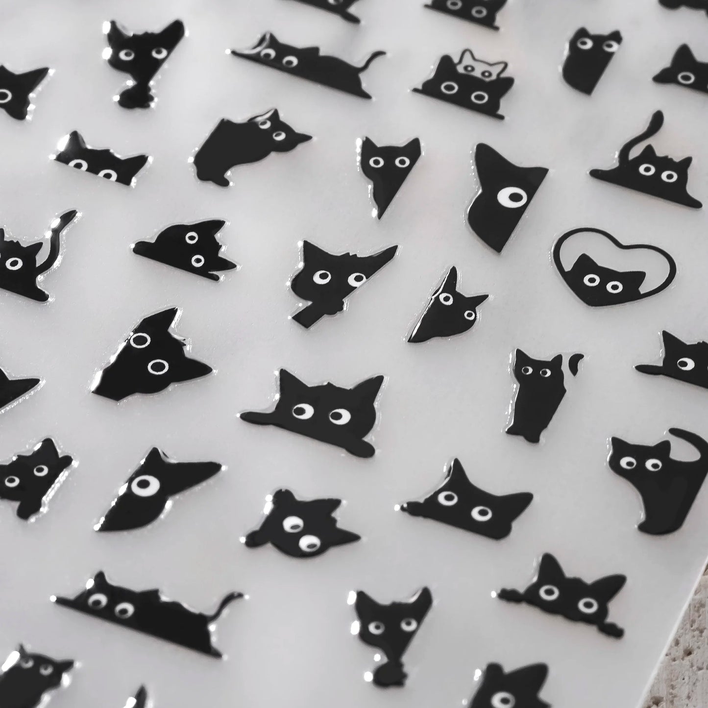 Black Cat Stickers 🖤 – Halloween & Everyday Nail Art
