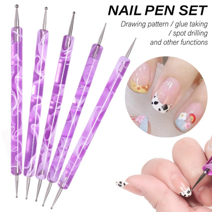 Nail Art Dotting Tools – Create Beautiful Nail Art with Precision and Ease (5 pieces)