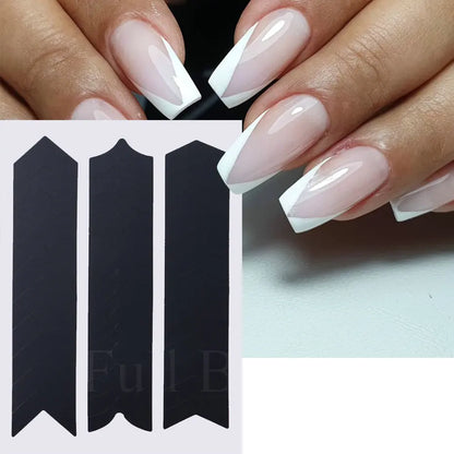 French Tips Nail Stickers – Effortless Elegance for a Classic French Manicure (6 pieces/Set)