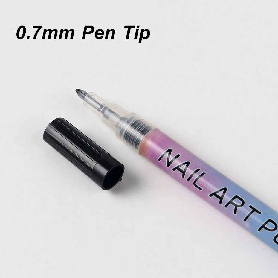 Water‑Based Pens (Set of 4 Colors) for Effortless Nail Designs 0.7 mm Pen Manicure Tool