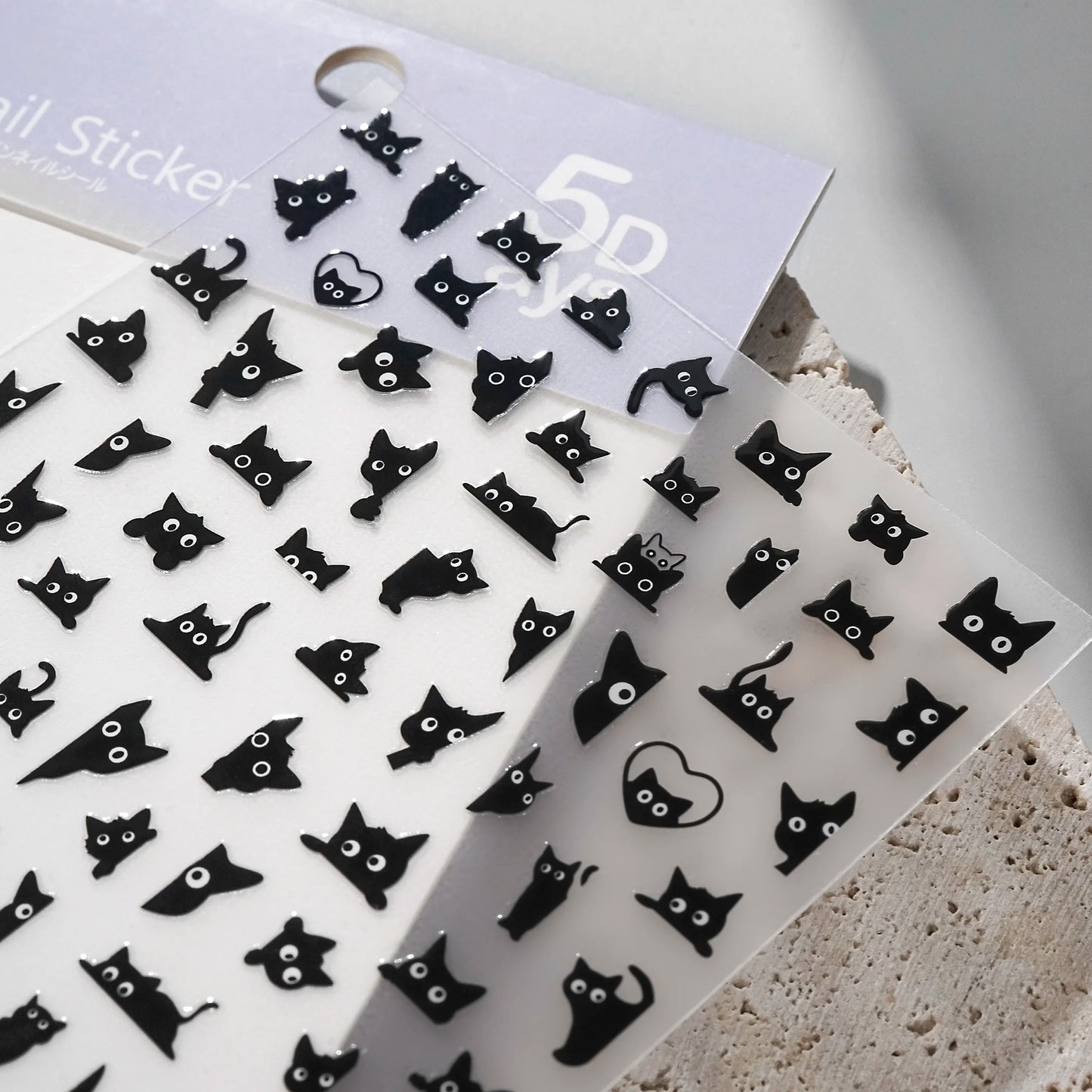 Black Cat Stickers 🖤 – Halloween & Everyday Nail Art