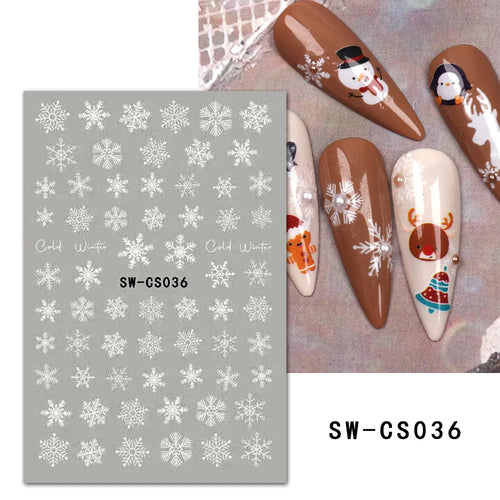 Snow-Kissed Christmas Nail Art Stickers