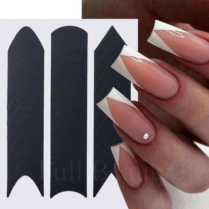 French Tips Nail Stickers – Effortless Elegance for a Classic French Manicure (6 pieces/Set)