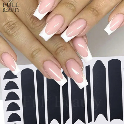 French Tips Nail Stickers – Effortless Elegance for a Classic French Manicure (6 pieces/Set)