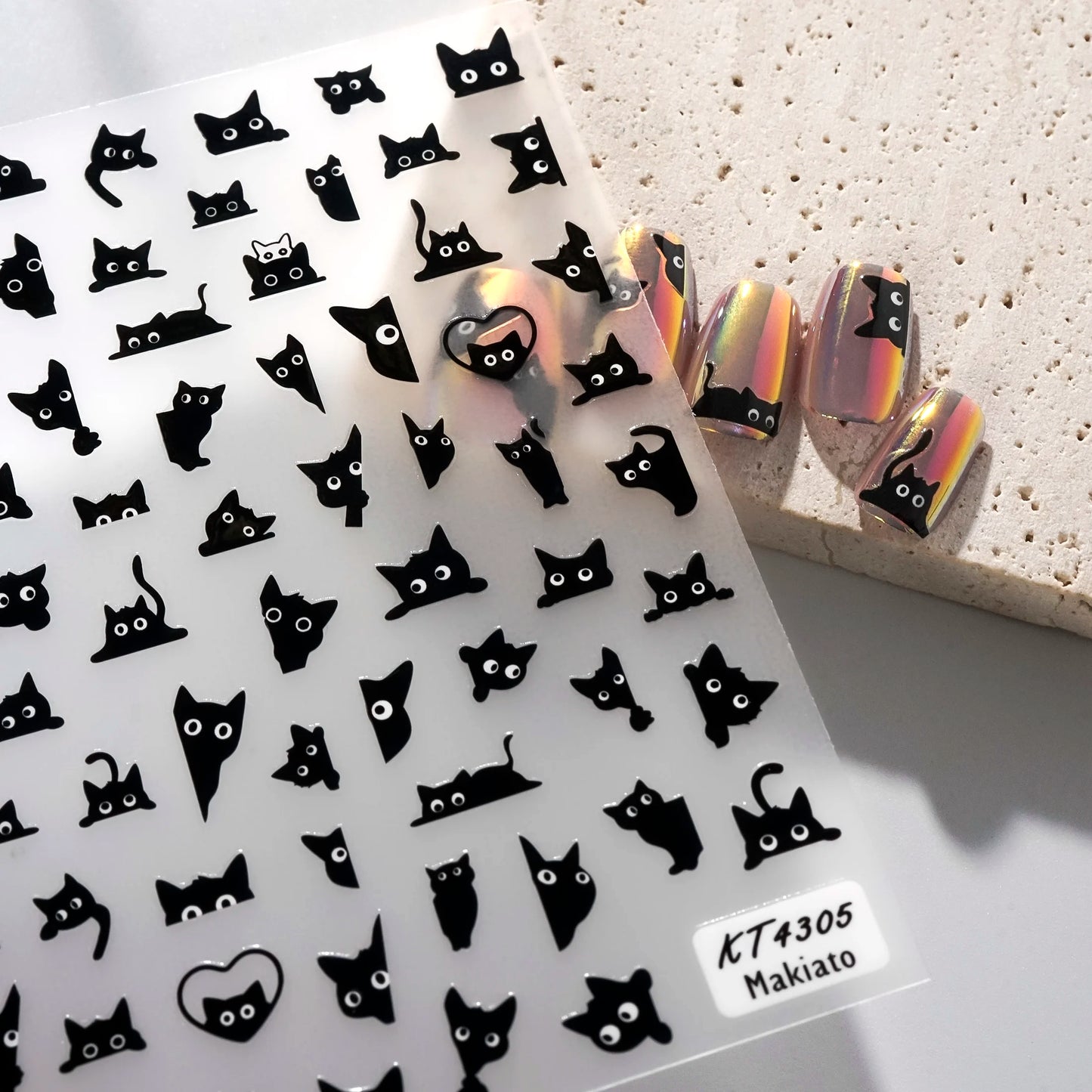 Black Cat Stickers 🖤 – Halloween & Everyday Nail Art