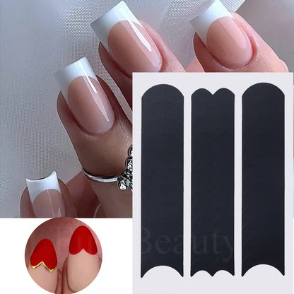 French Tips Nail Stickers – Effortless Elegance for a Classic French Manicure (6 pieces/Set)