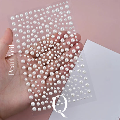 Pearl Nail Stickers Self-Adhesive