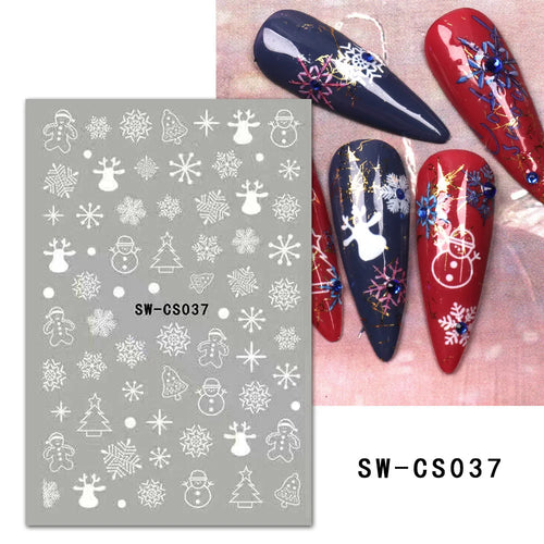 Snow-Kissed Christmas Nail Art Stickers