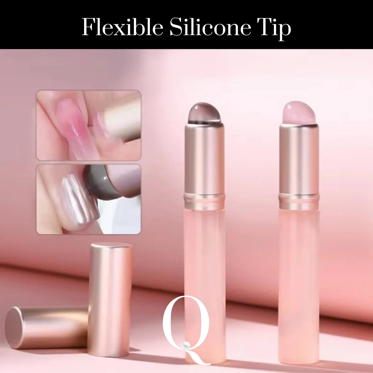 Mini Silicone Blending Brush – Pink & Grey Tips