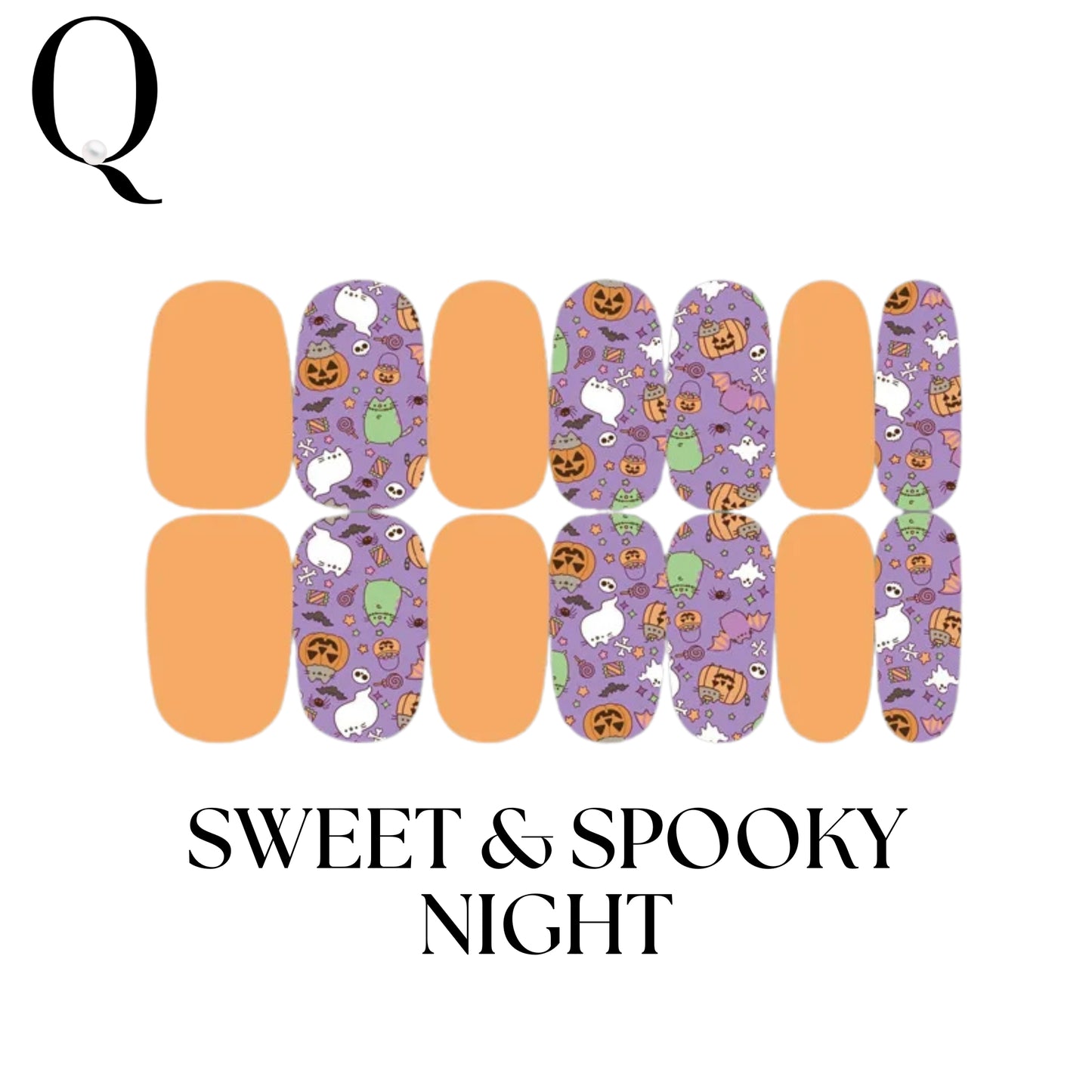 🎃 Everyday Spooky – 🎈Playful & Cute Full Nail Stickers Set