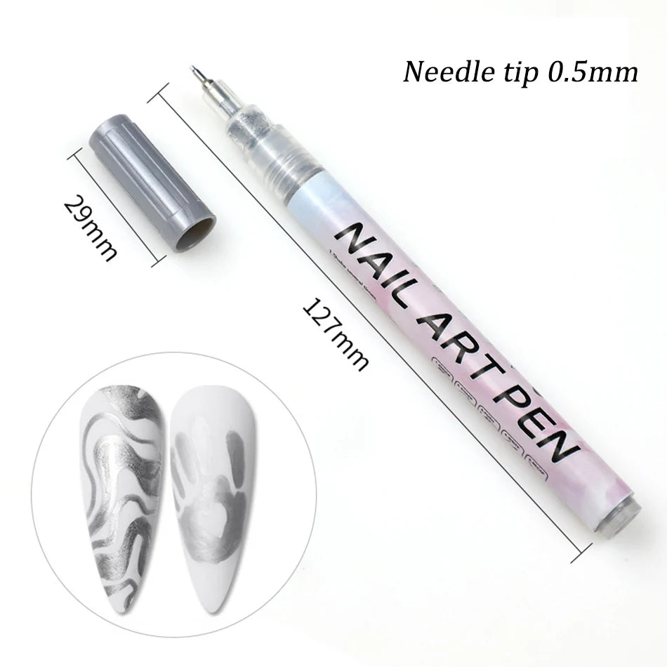 Water‑Based Pens for Effortless Nail Designs 0.5 mm Pen Manicure Tool