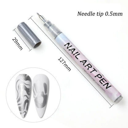 Water‑Based Pens for Effortless Nail Designs 0.5 mm Pen Manicure Tool