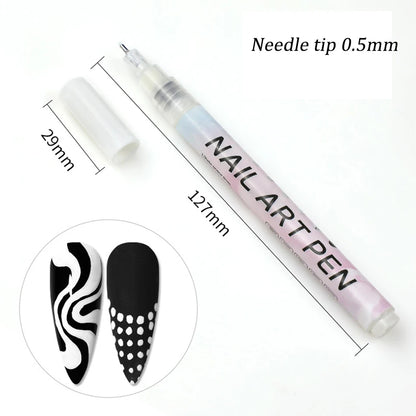 Water‑Based Pens for Effortless Nail Designs 0.5 mm Pen Manicure Tool