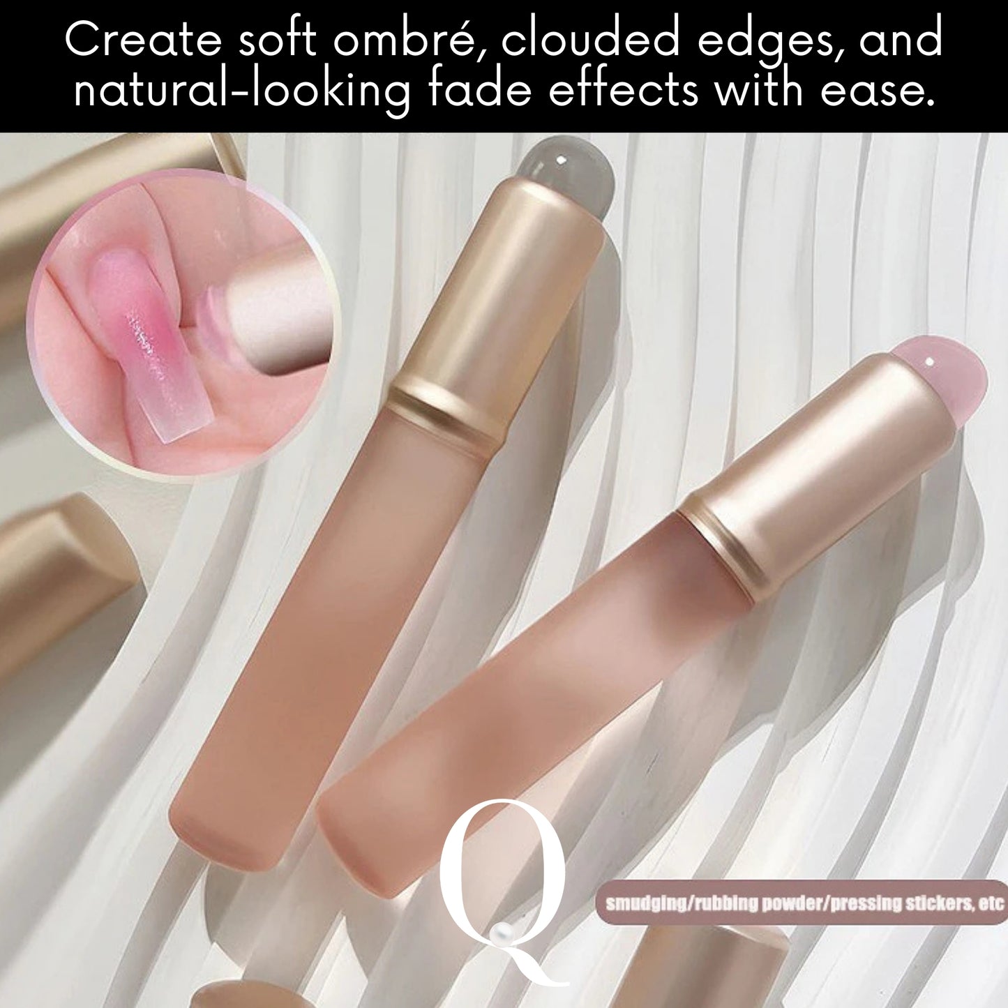 Mini Silicone Blending Brush – Pink & Grey Tips