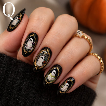 Ghostly Portraits 3D Halloween Nail Stickers