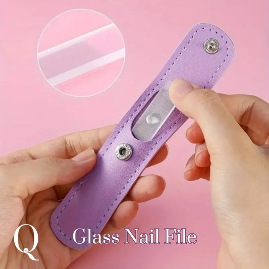 Glass Nail File in Protective Keychain Case