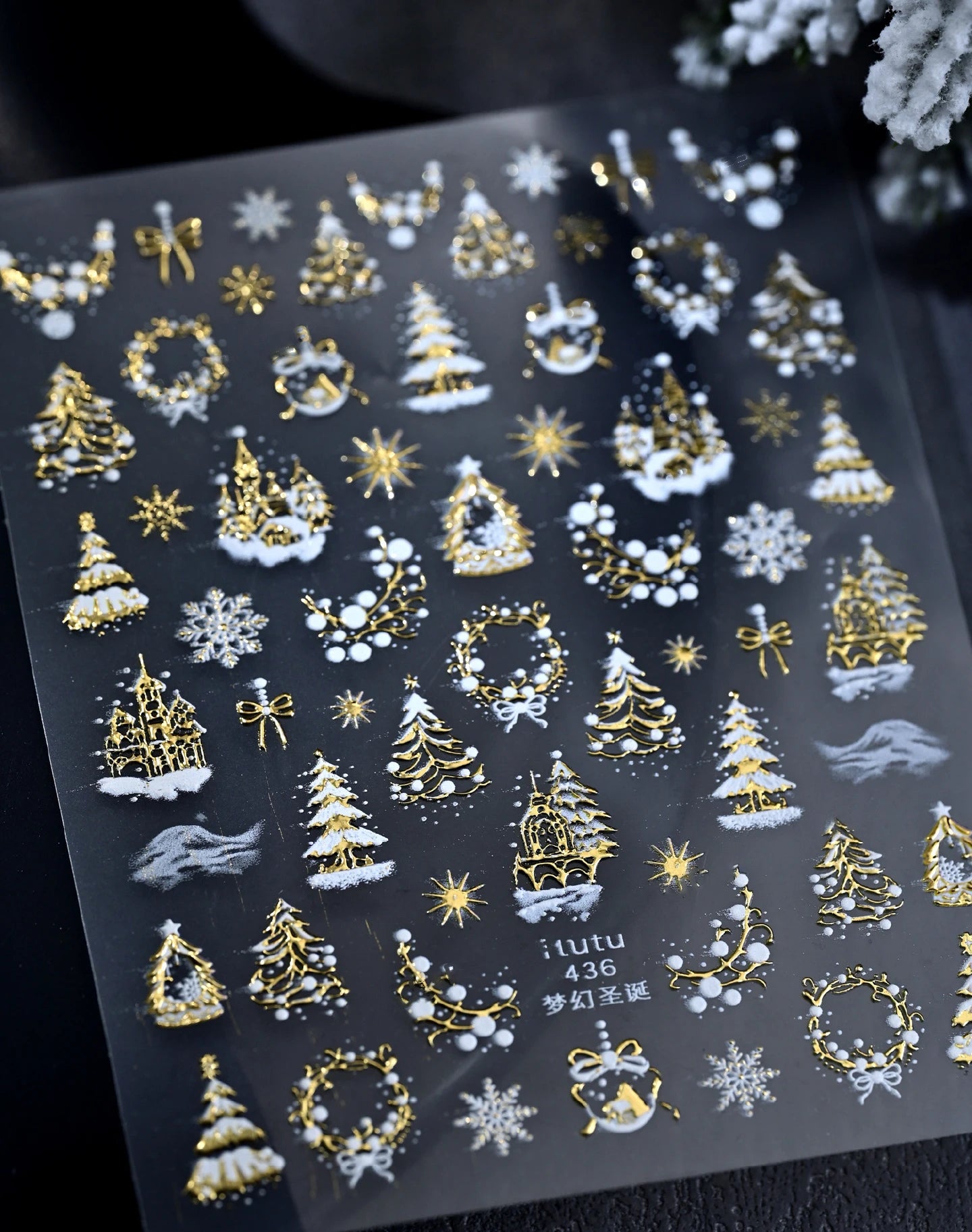 Enchanted Winter Tale — 3D Christmas Nail Stickers