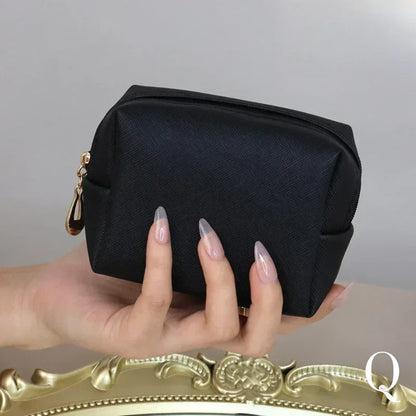 Elegant Makeup & Nail Essentials Bag - The Pearl Queen Travel Beauty Pouch