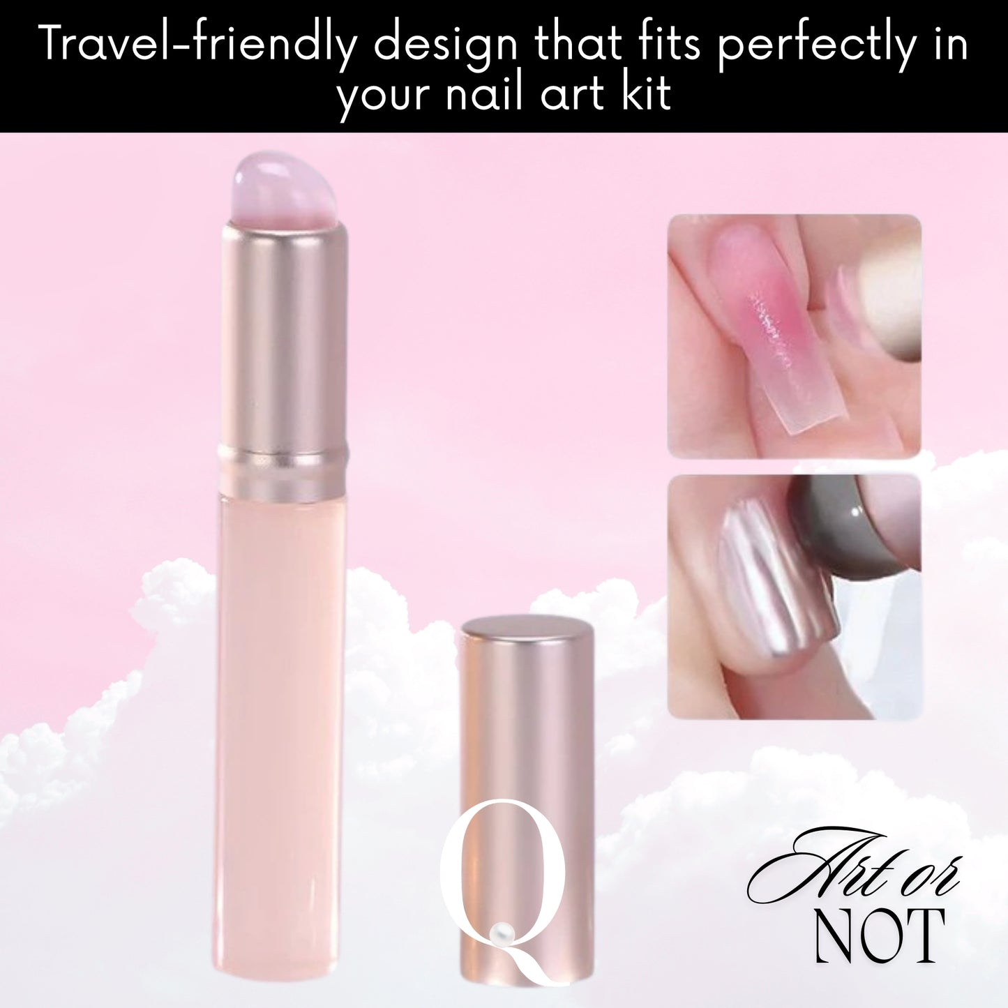 Mini Silicone Blending Brush – Pink & Grey Tips