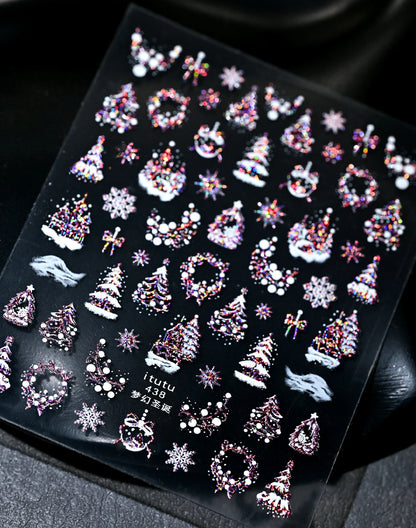 Enchanted Winter Tale — 3D Christmas Nail Stickers