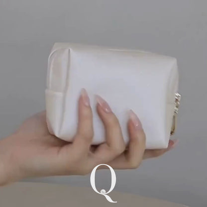 Elegant Makeup & Nail Essentials Bag - The Pearl Queen Travel Beauty Pouch
